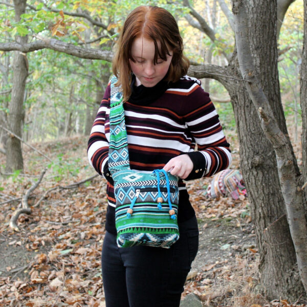 Second image of Tejido Jacquard - Mochila peq. Teal