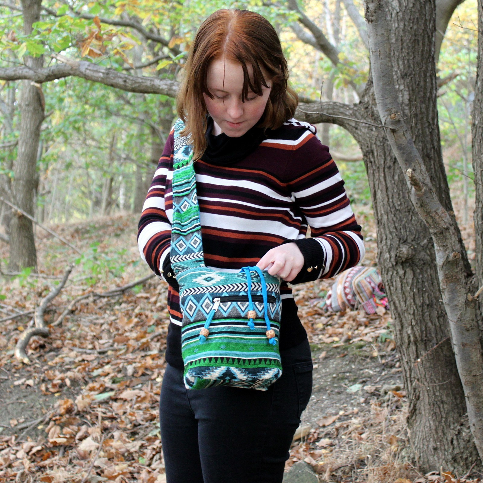 Second image of Tejido Jacquard - Mochila peq. Teal