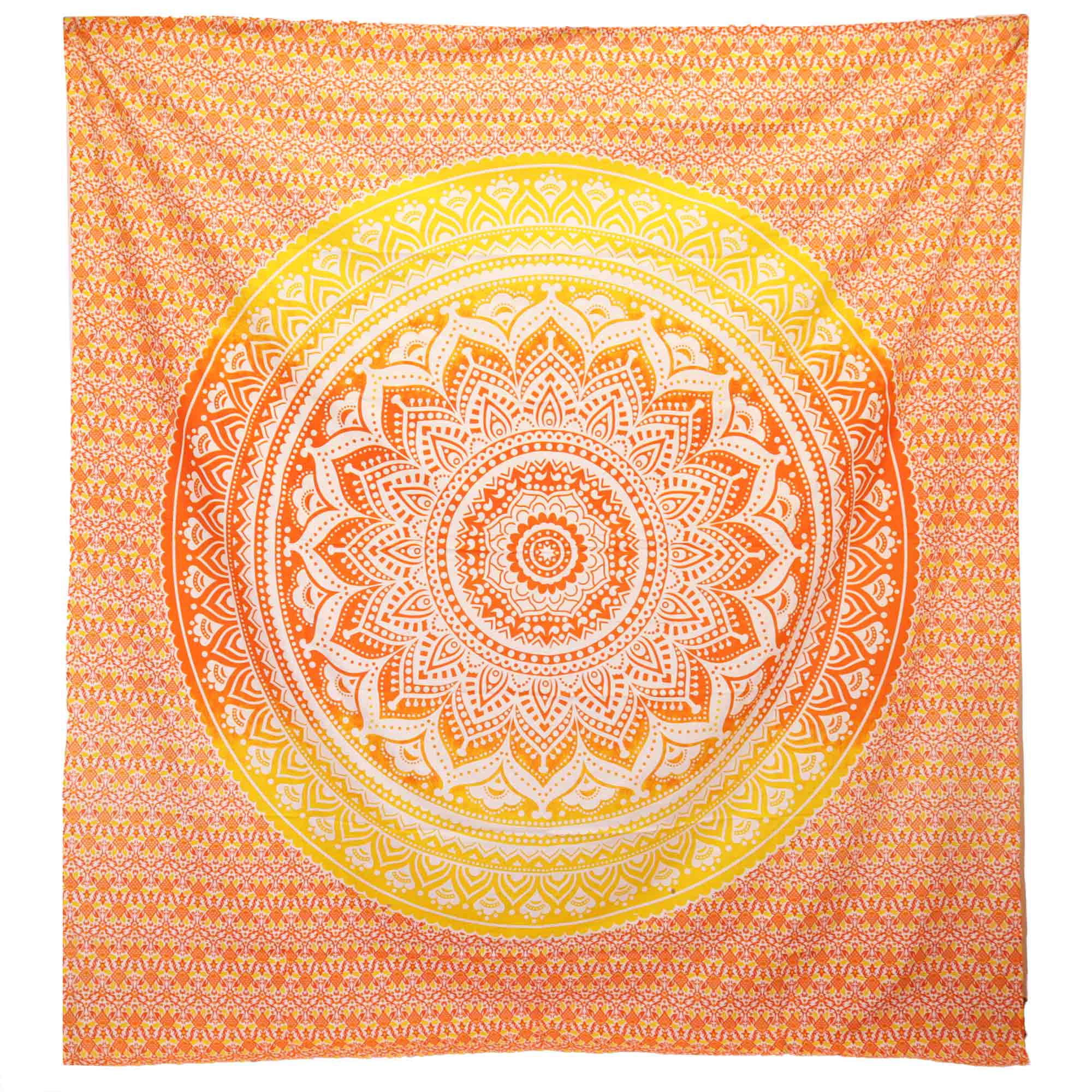 Tapiz Pared / Pareo - Mandala - Naranja