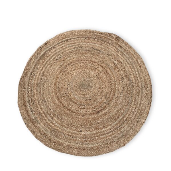 Second image of Alfombra redonda de yute suave 90 cm