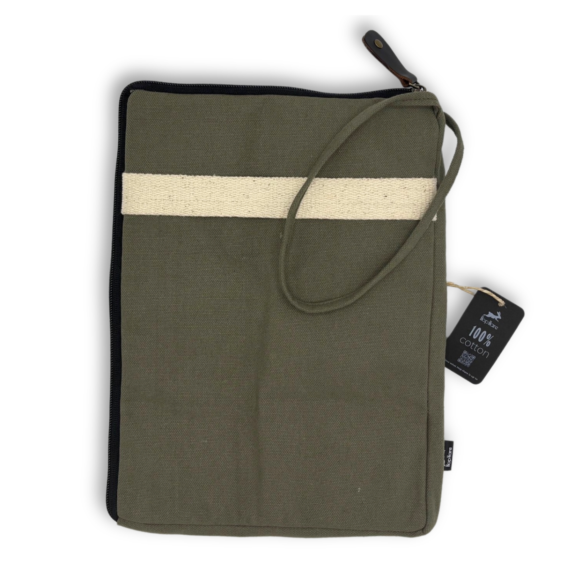 Second image of Funda Grande de Lona para Portátil - Oliva