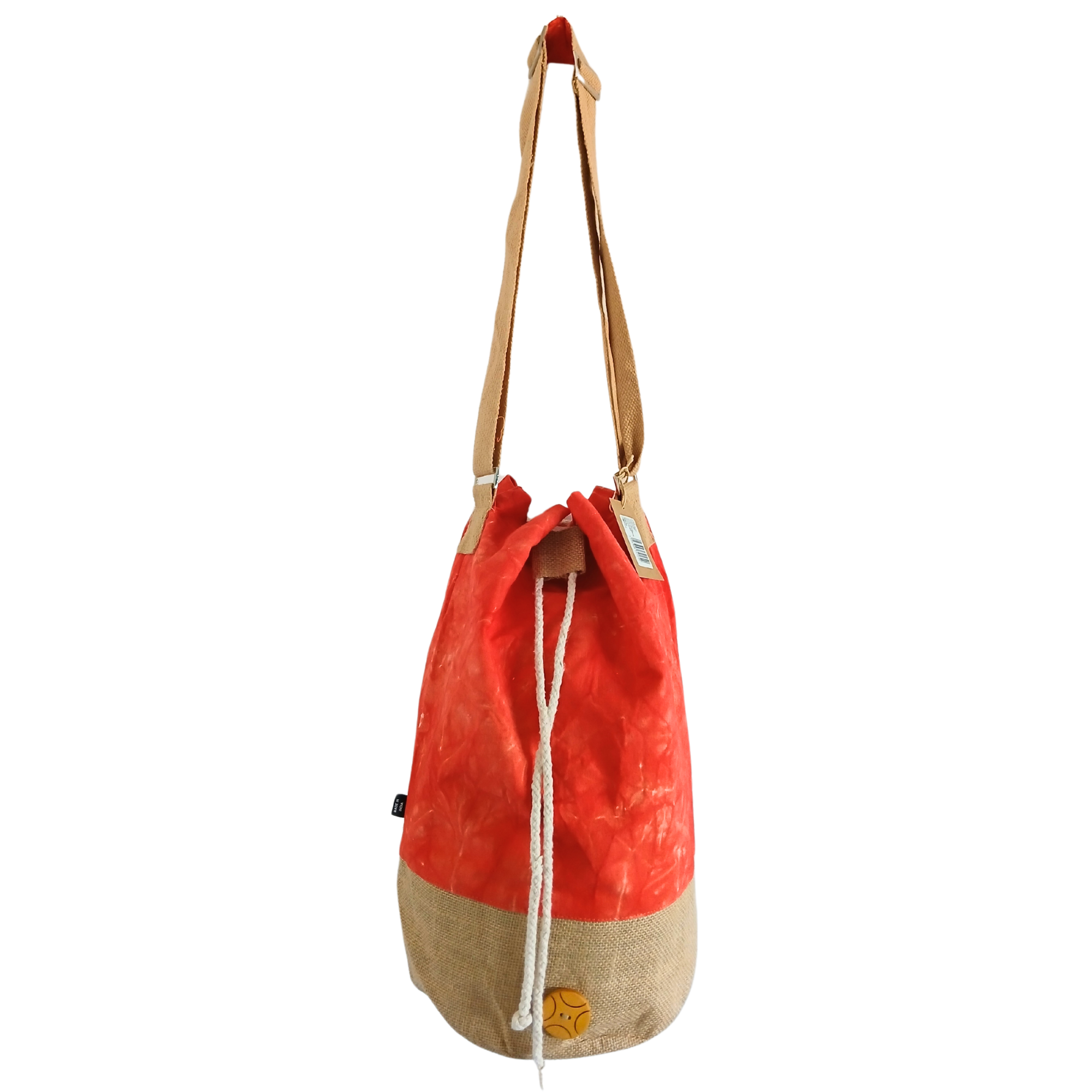 Second image of Mochila 100% Natural - Efecto Lavado Naranja - Mano Namaste