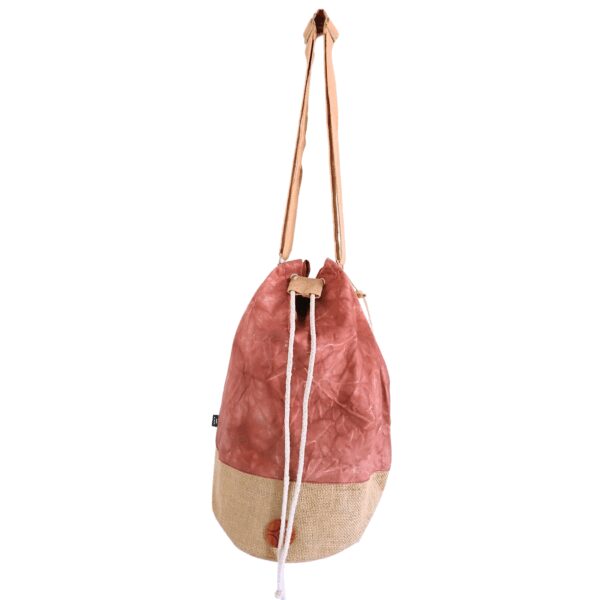 Second image of Mochila 100% Natural - Efecto Lavado Terracota - Hamsa