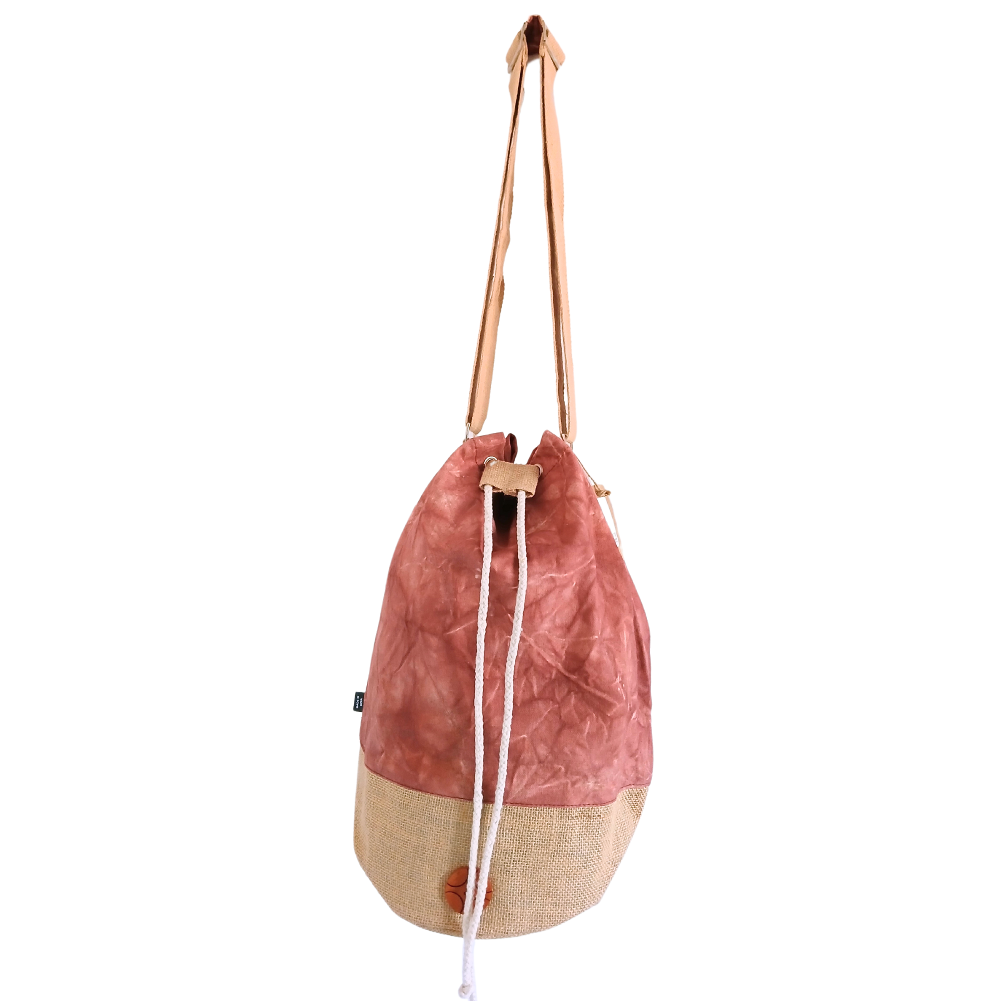 Second image of Mochila 100% Natural - Efecto Lavado Terracota - Hamsa