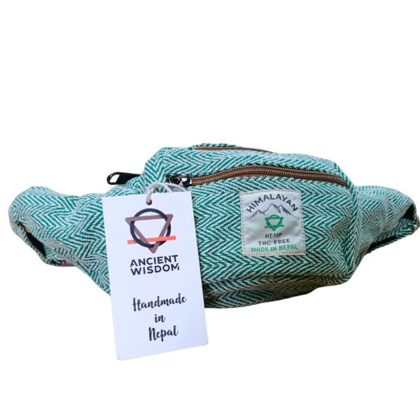 Second image of Bolso Tipo Cinturón de Estilo Cáñamo y Algodón (o Riñonera) - Salvia