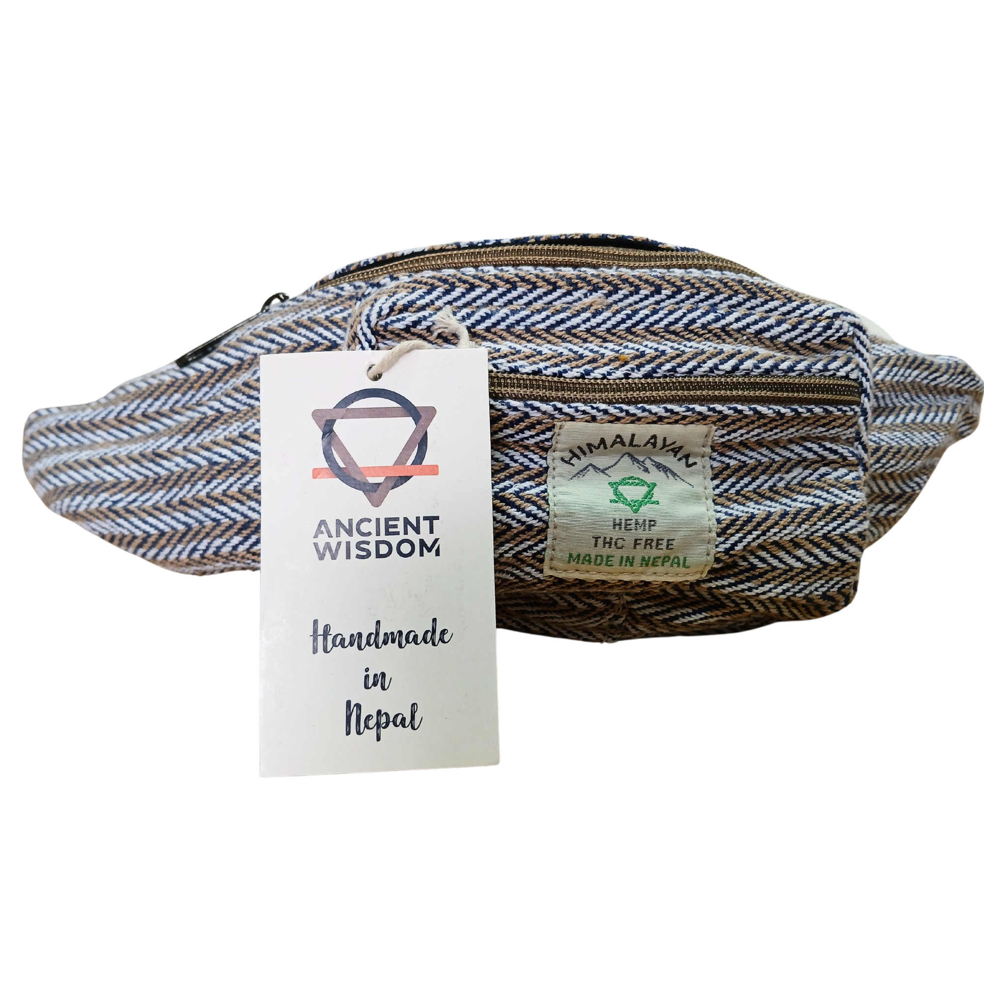 Second image of Bolso Tipo Cinturón de Estilo Cáñamo y Algodón (o Riñonera) - Azul