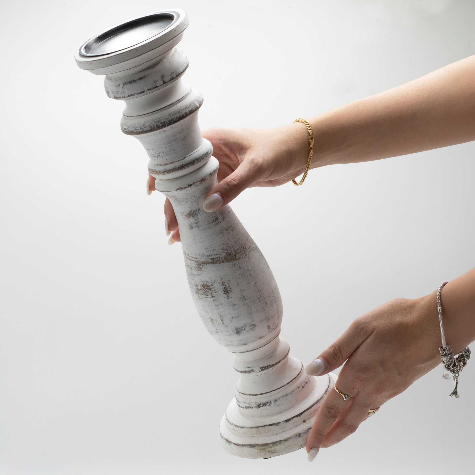 Second image of Candelabro clásico - Blanco - 373x10cm - Grande