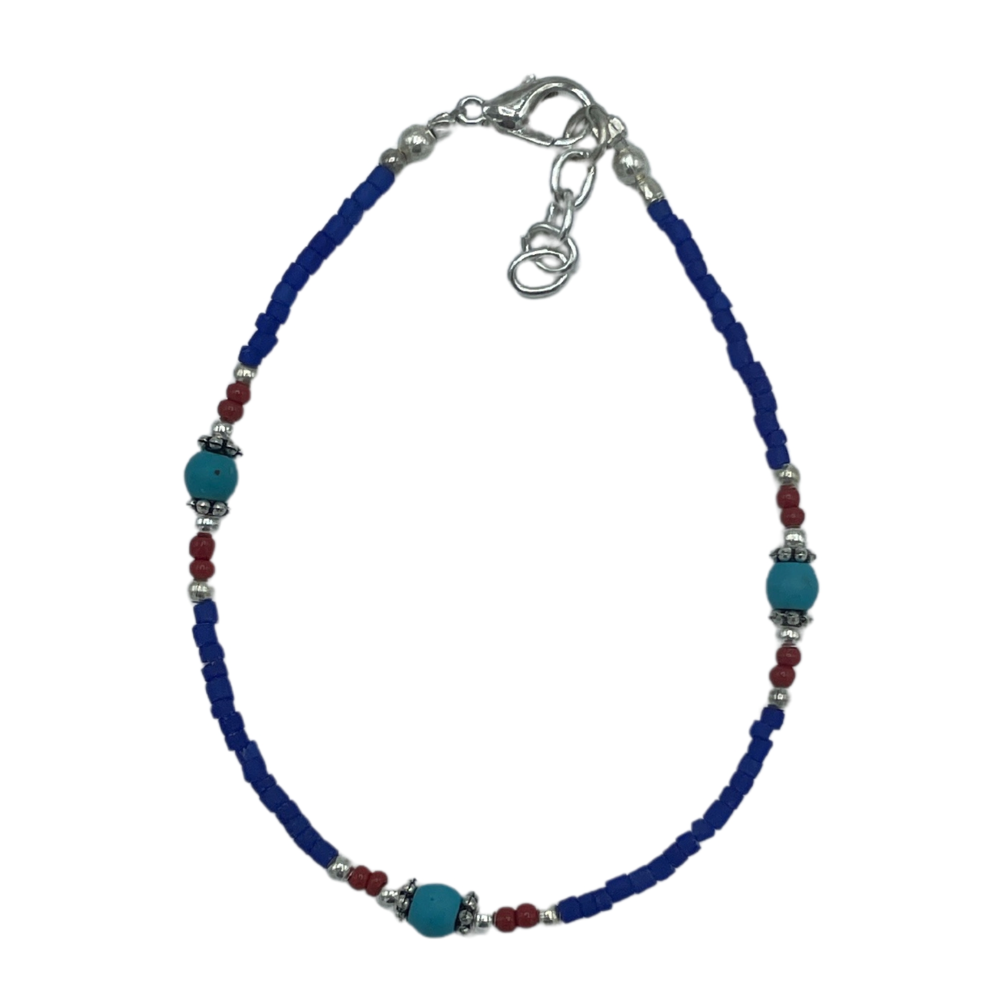 Second image of Pulsera Nepalesa Gema Extra Fina- Onix Azul