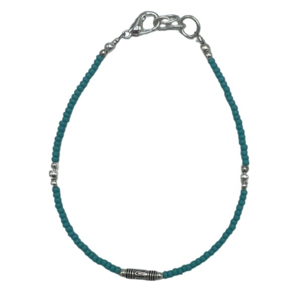 Second image of Pulsera nepalí de gemas extrafinas - Turquesa y lágrima