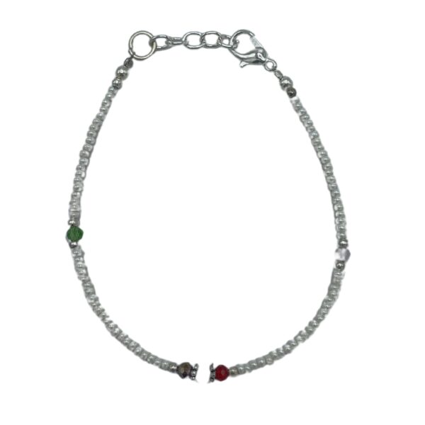 Second image of Pulsera nepalesa de gemas extrafinas - Perla y cuentas talladas