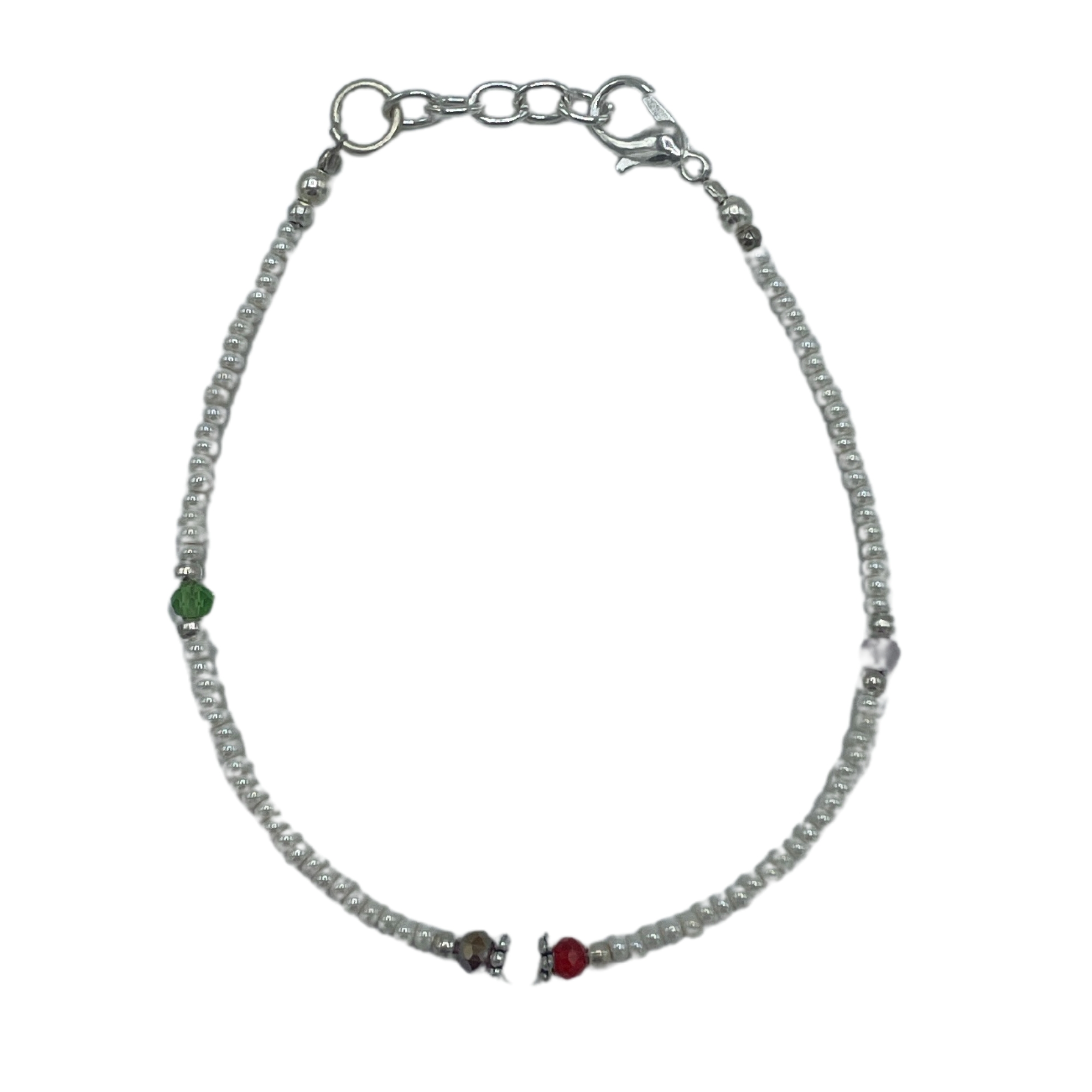 Second image of Pulsera nepalesa de gemas extrafinas - Perla y cuentas talladas