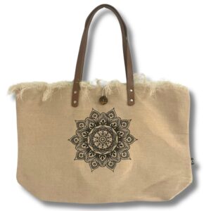 Bolso Natural Asa de piel - Mandela