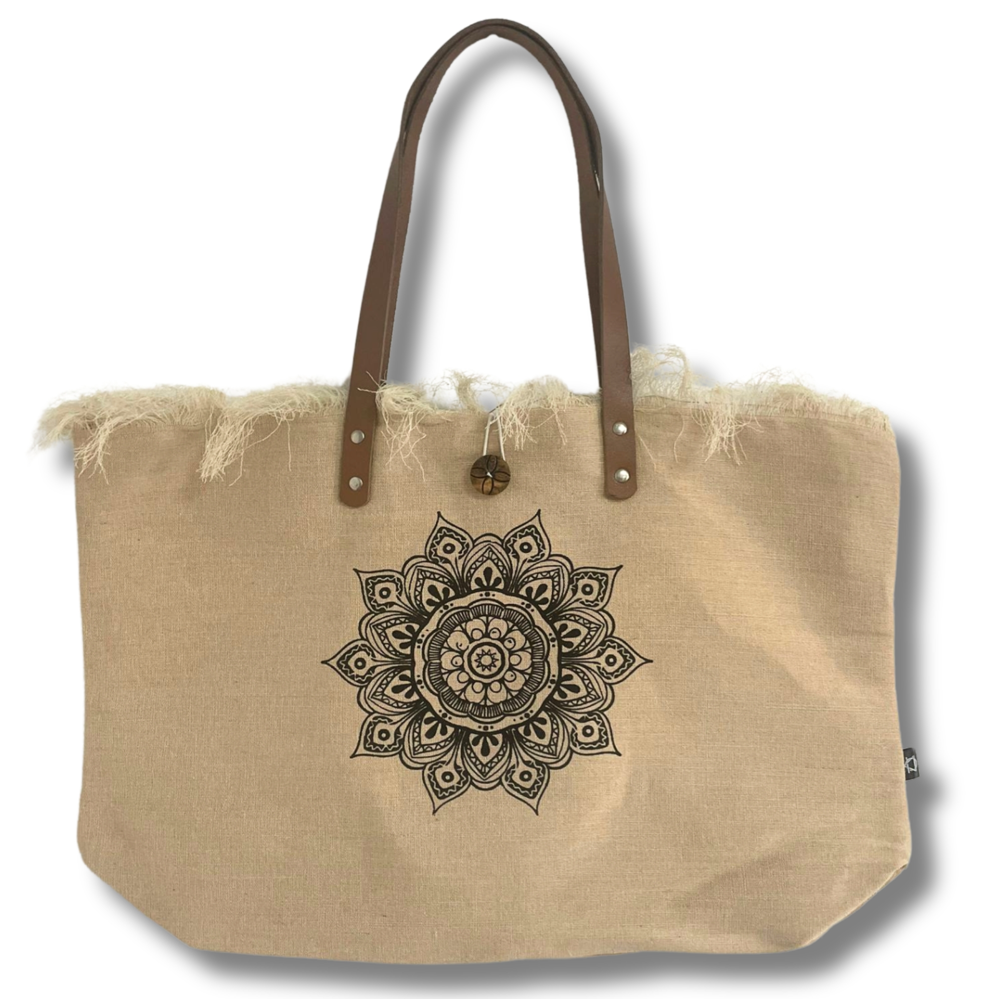 Bolso Natural Asa de piel - Mandela