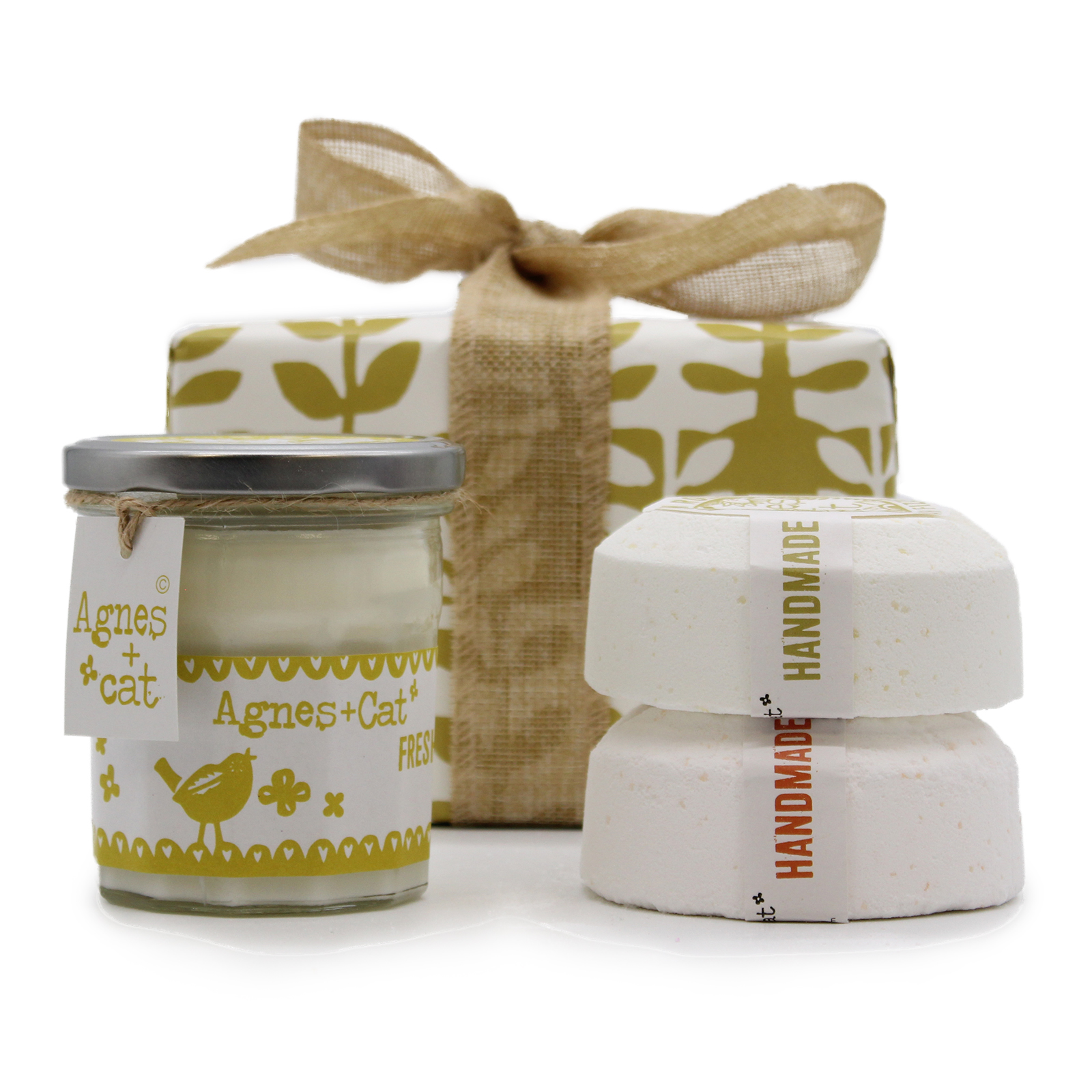 Set de Regalo: Bombas de baño de Clementina & Mor. Roll + Vela de Cítricos frescos