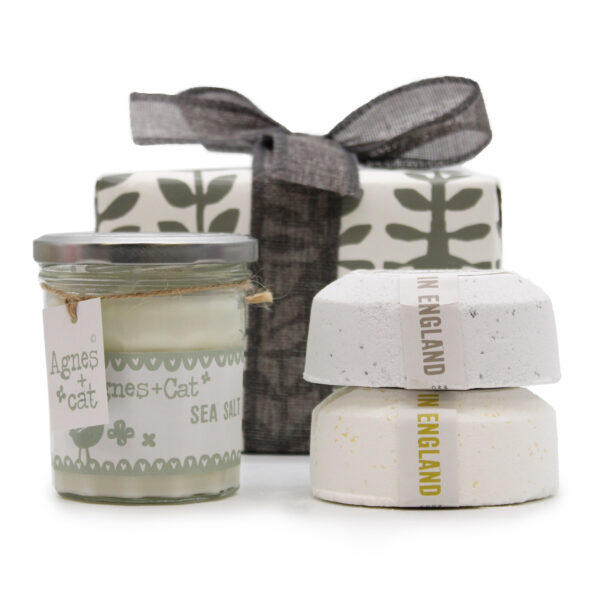 Set de Regalo: Bombas de baño de Windermere & Cítricos + Vela de Luna de Terciopelo
