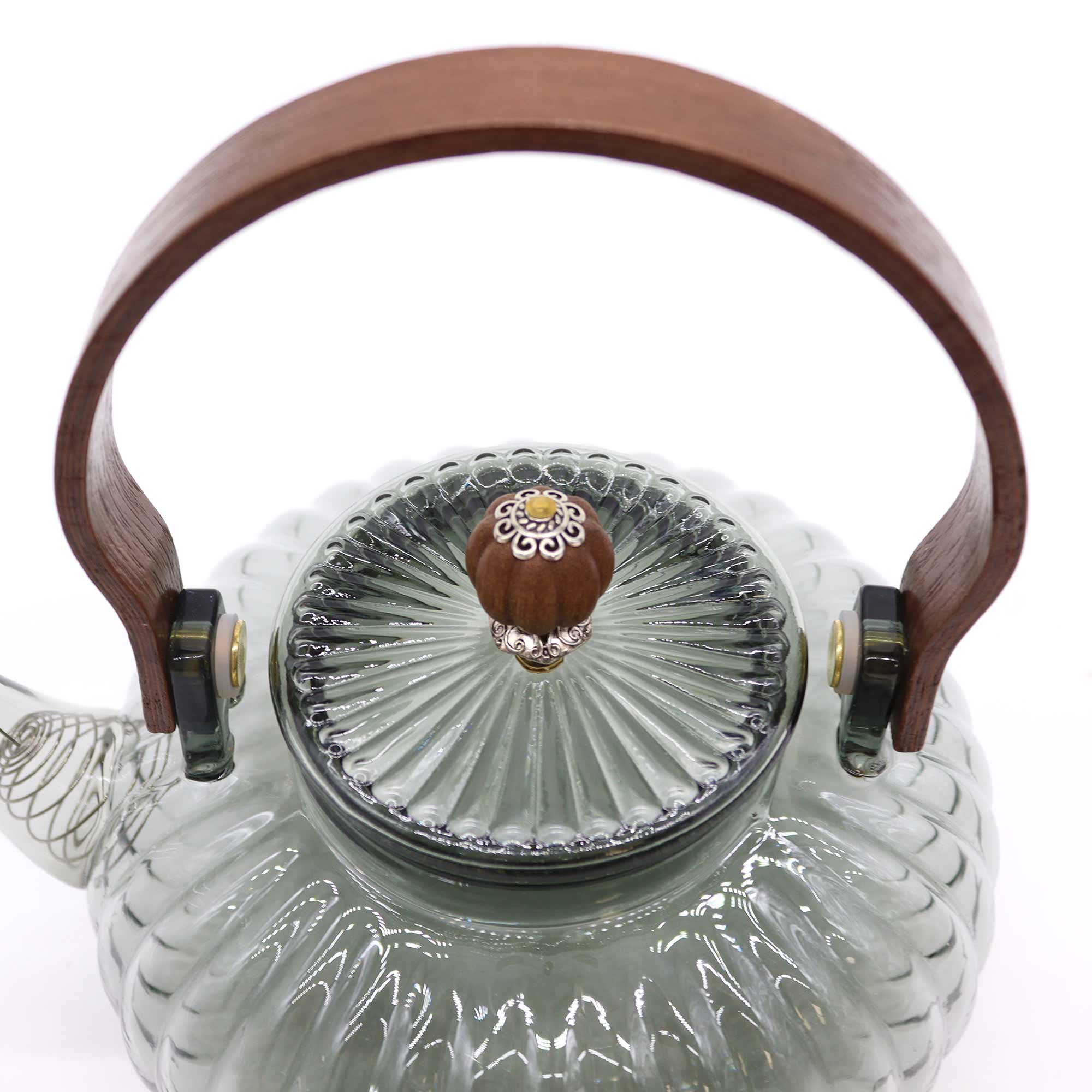 Second image of Tetera con Infusor de Vidrio - Carbón Nacarado - 950ml