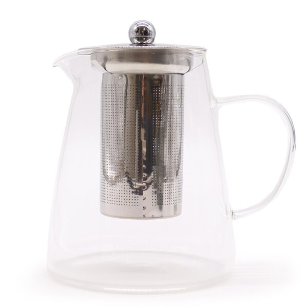 Tetera de vidrio con infusor - Forma de petaca - 950ml