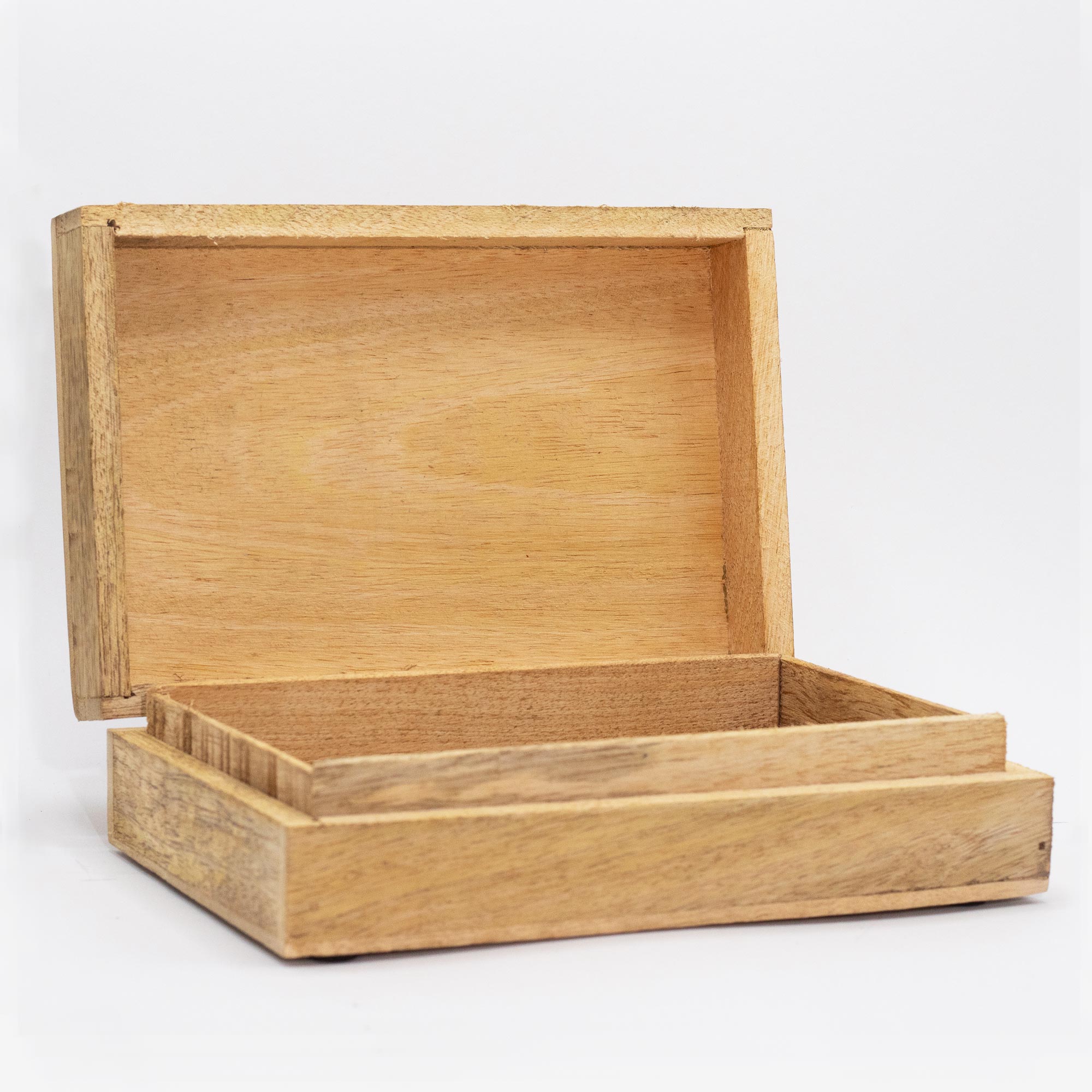 Second image of Caja rectangular grande 21.5x14x6.3cm - Cara de Buda Negra