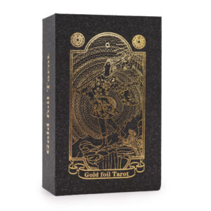 Tarot de color Dorado con Libro - Caja de Regalo