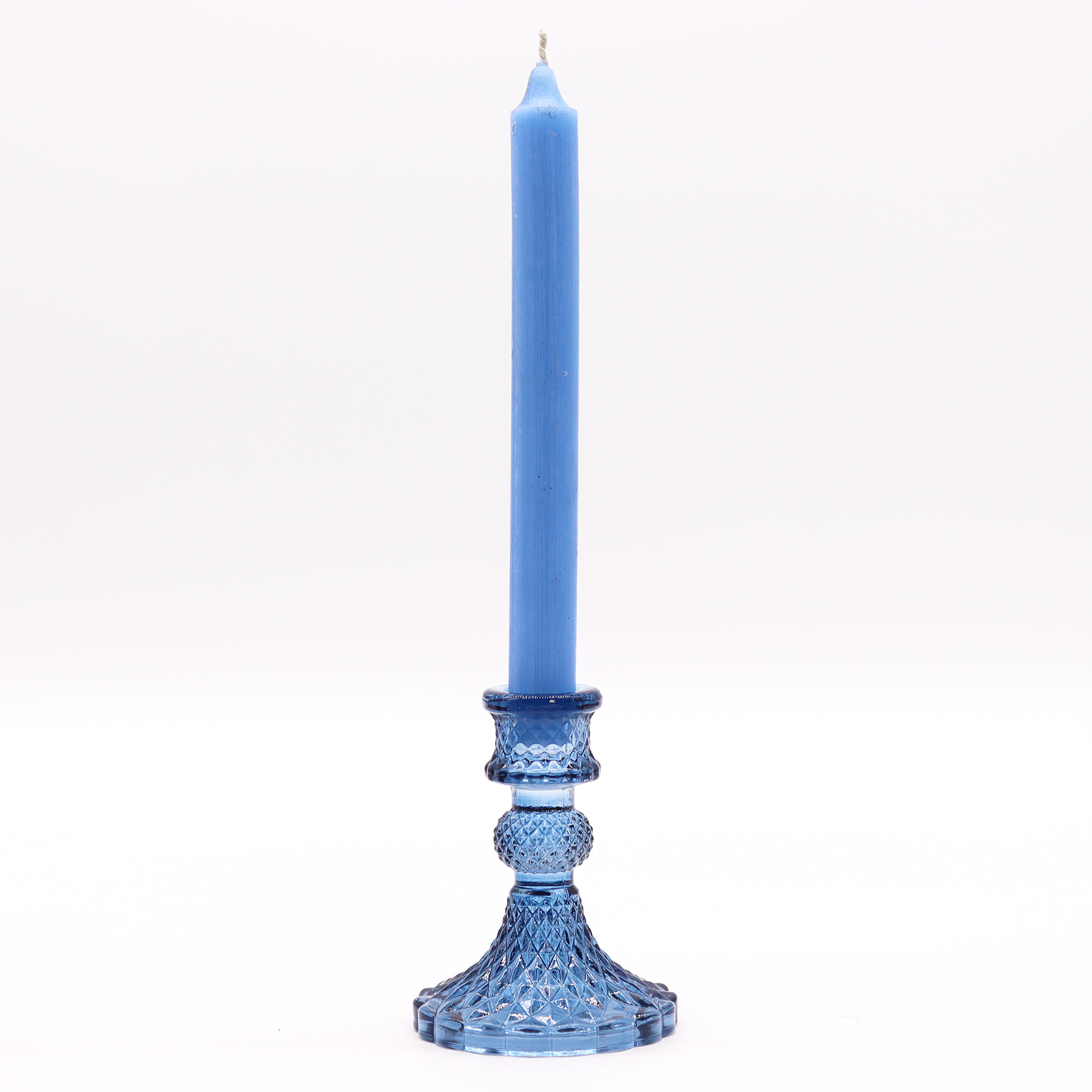 Second image of Portavelas vintage para cena - Azul real