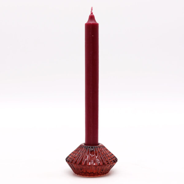 Second image of Portavelas reversible con diseño de flor para cena / vela de té - Rojo vampiro