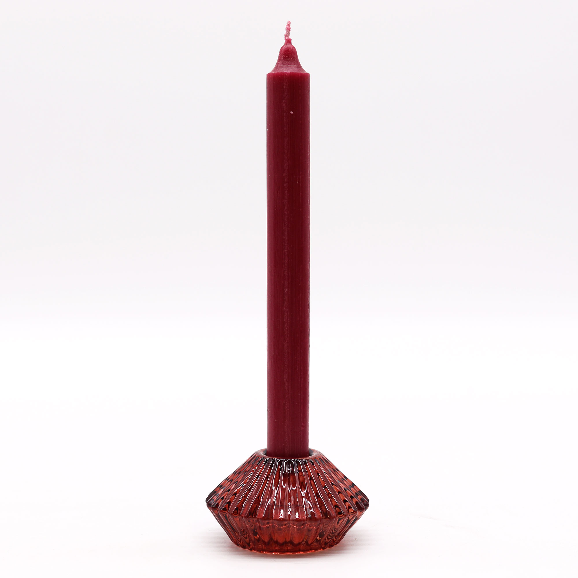Second image of Portavelas reversible con diseño de flor para cena / vela de té - Rojo vampiro