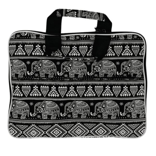 Second image of Bolsa acolchada para portátil (Elepants Motiff) 33x24x3cm