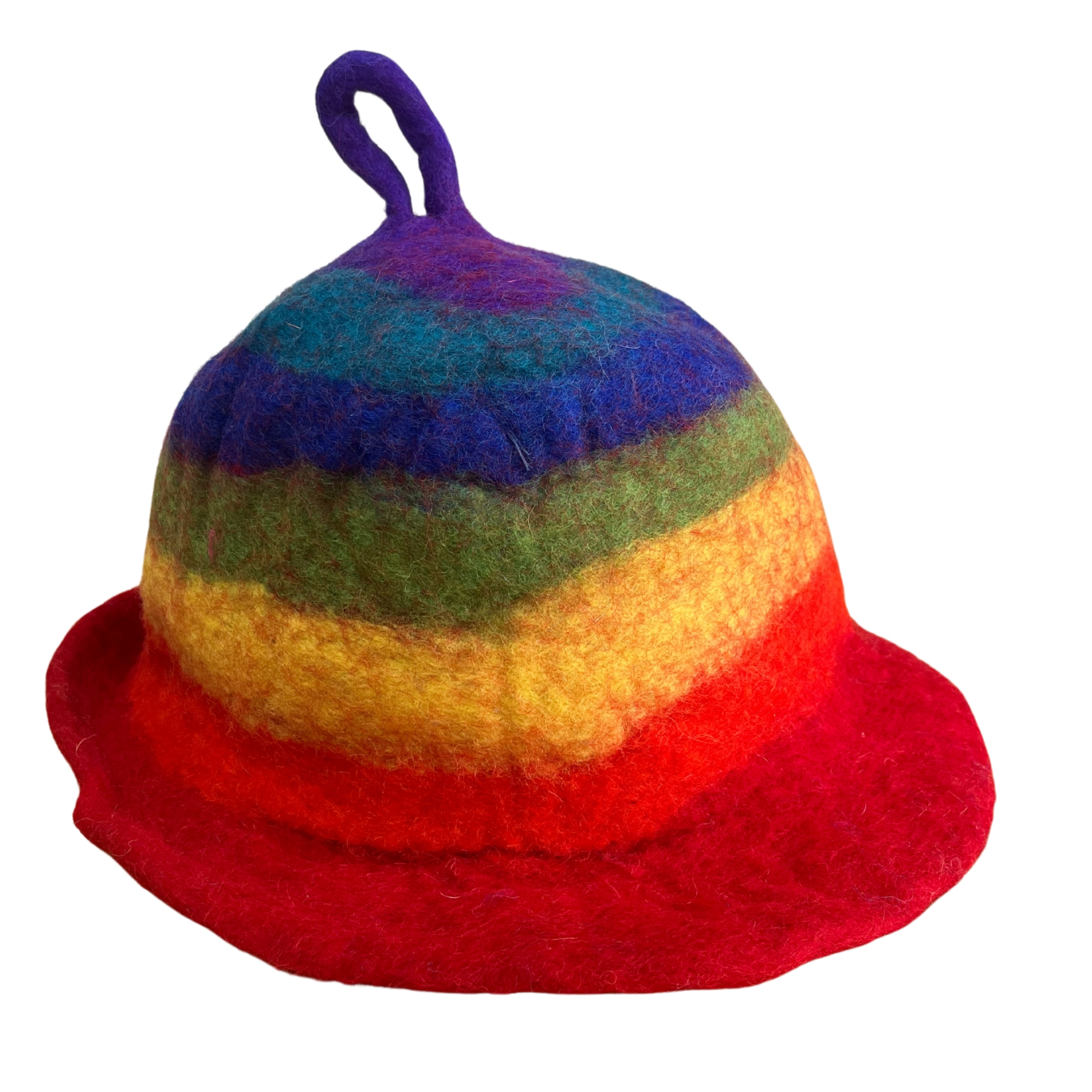 Second image of Sombrero de sauna de fieltro - Arcoíris