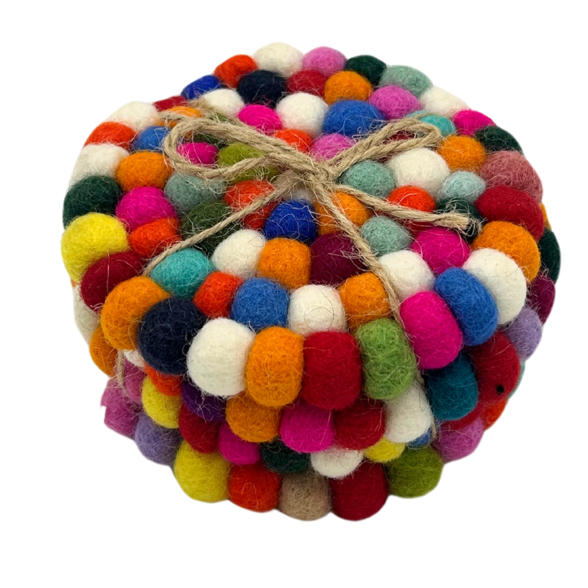Second image of Posavasos redondos de fieltro de 10 cm, multicolor (juego de 4)