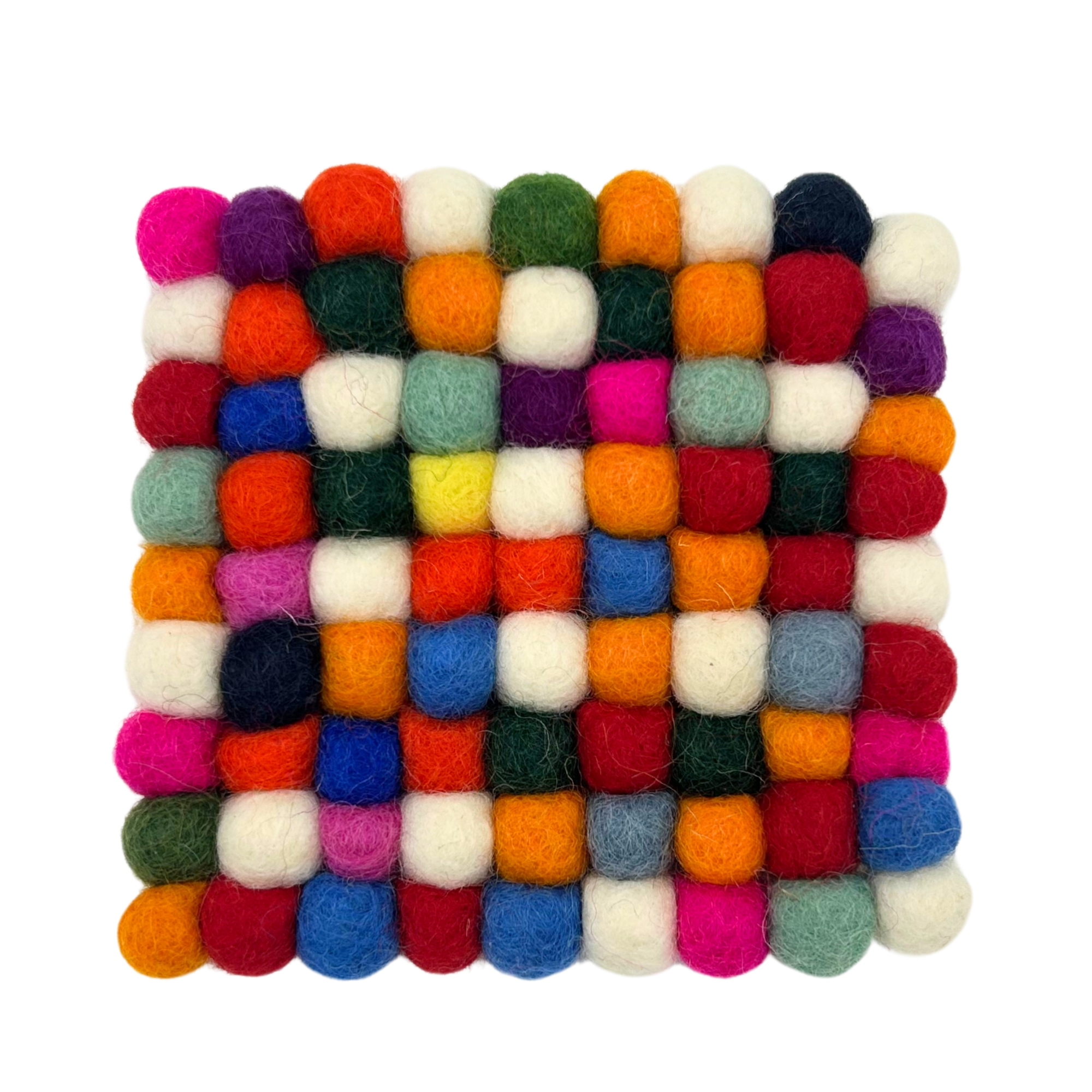 Second image of Posavasos cuadrados de fieltro de 10 cm, color gris multicolor (juego de 4)