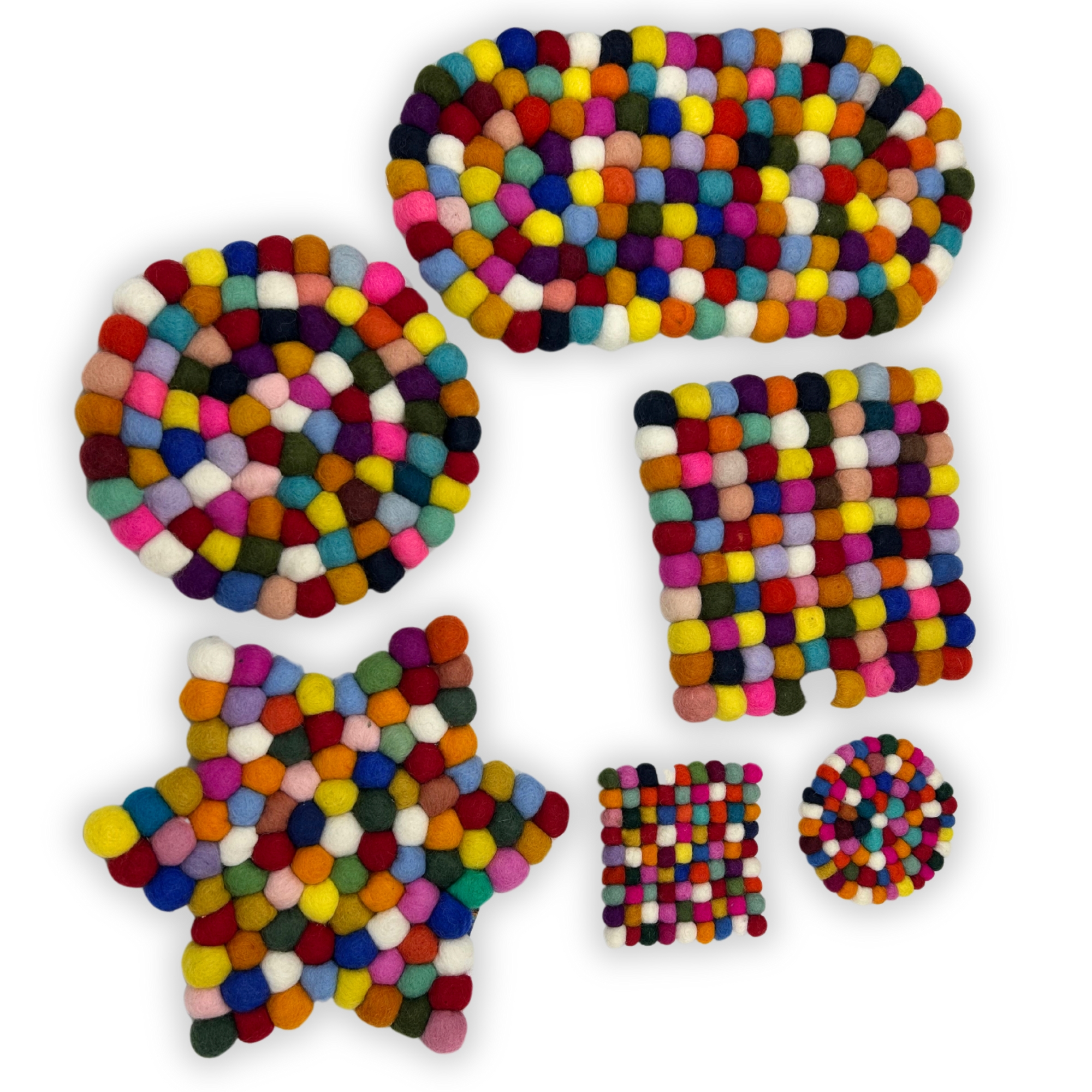 Second image of Tapete central de estrella de fieltro - 38 x 18 cm, multicolor