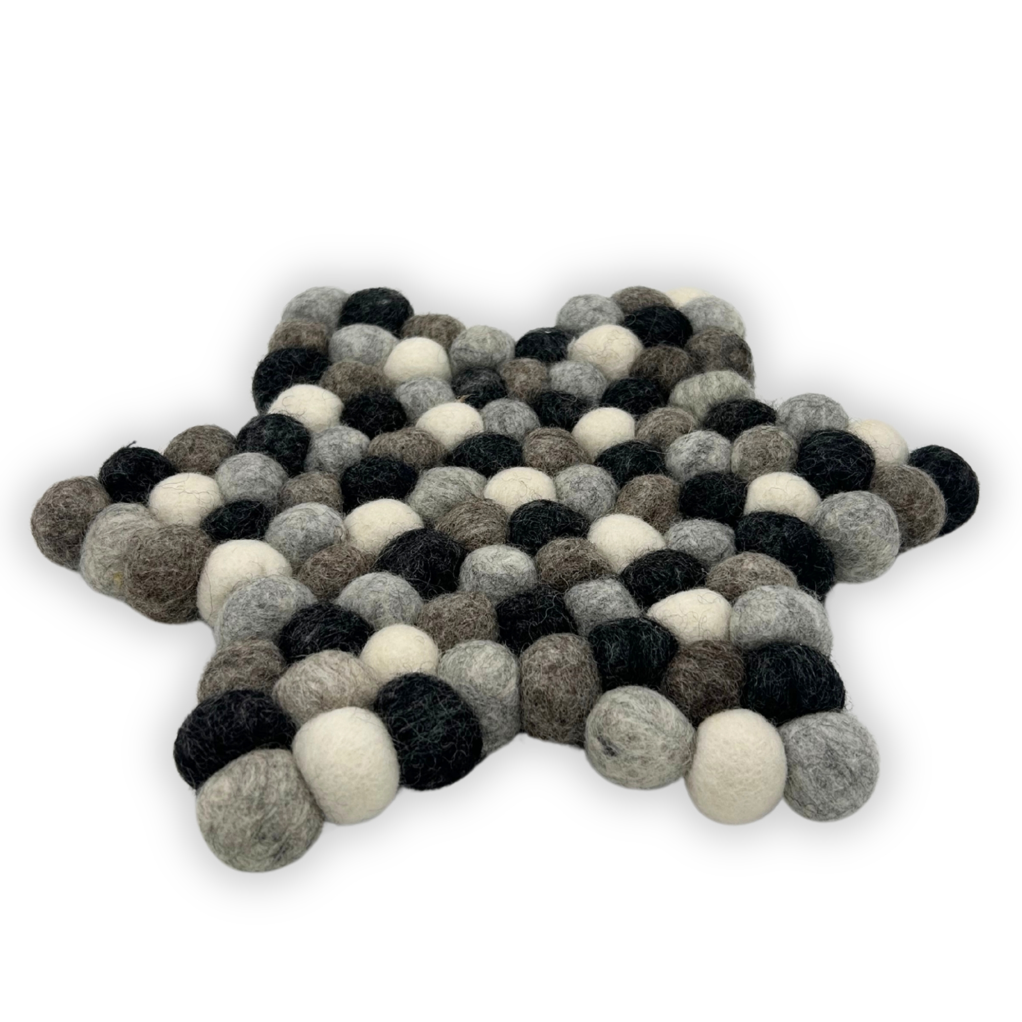 Tapete central de fieltro con forma de estrella (38 x 18 cm, color gris multicolor)