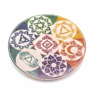 Porta Incienso de Cono en Disco de Esteatita 10â¯cm â Siete Chakras