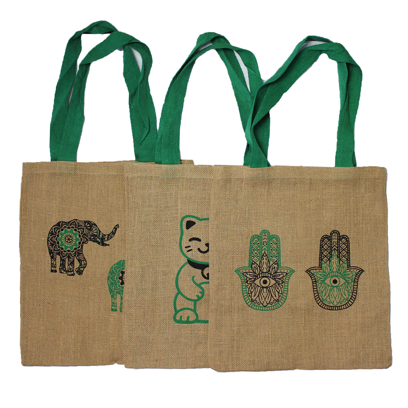 Bolsa de Yute Grande - 3 Diseños ( Aleatorio)