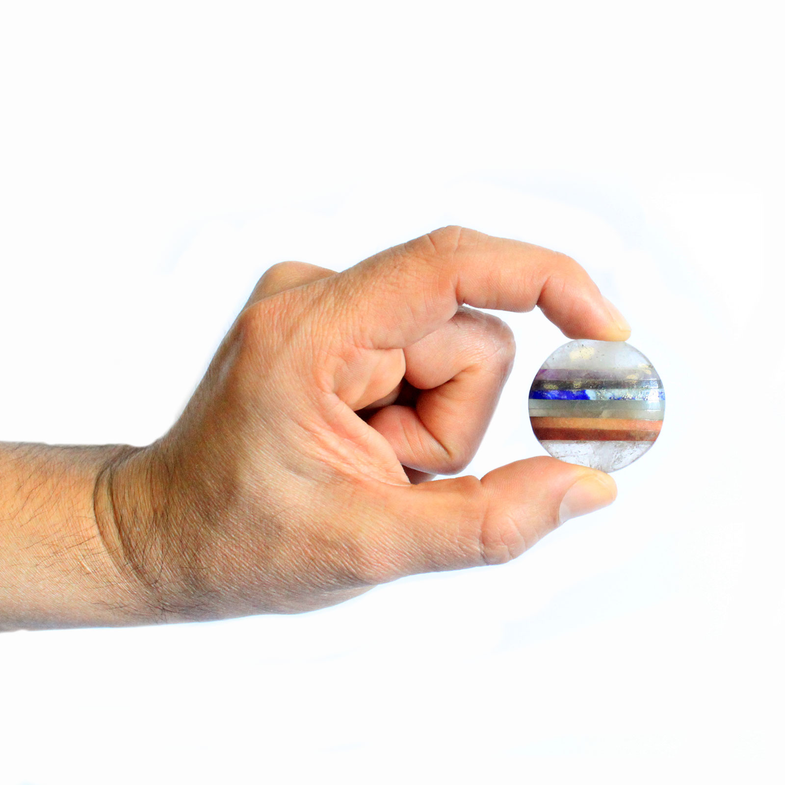 Second image of Piedra de Palma de Cristal con Chakras 45 mm
