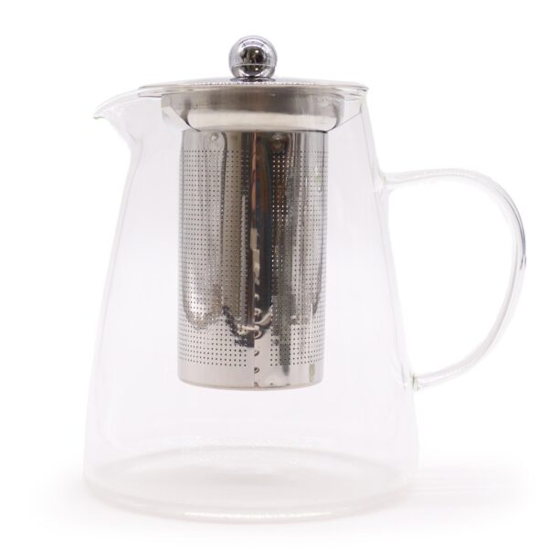 Tetera de vidrio con infusor - Forma de petaca - 950ml