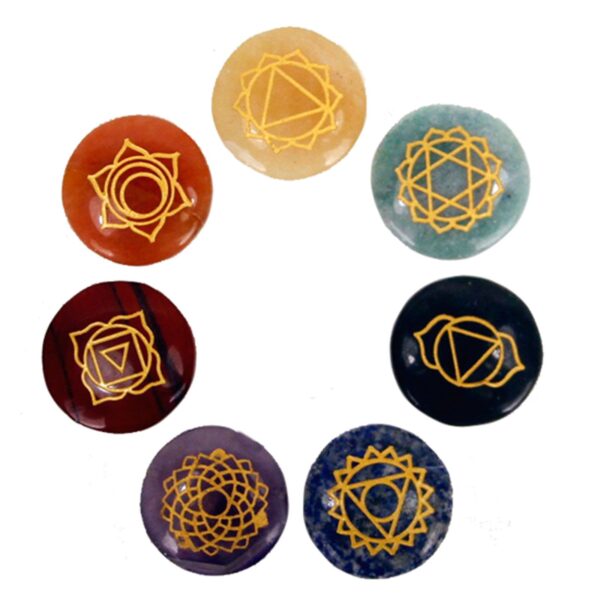 Second image of Conjunto de Chakras de Piedras Pequeñas (Forma Redondeada)