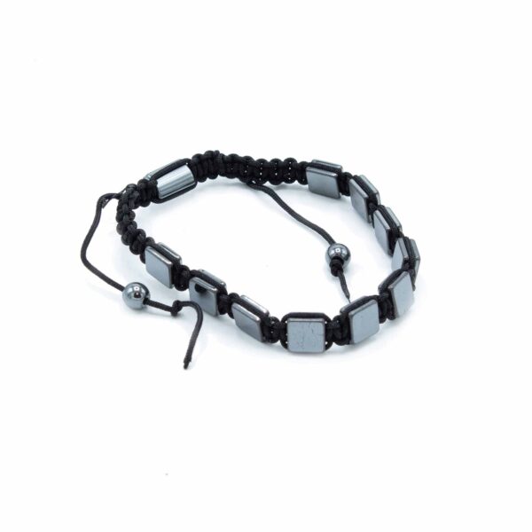 Second image of Pulsera Magnética Shamballa de Hematita -  Cubos planos
