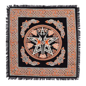Mantel de altar esotérico con flecos - Madre Tierra