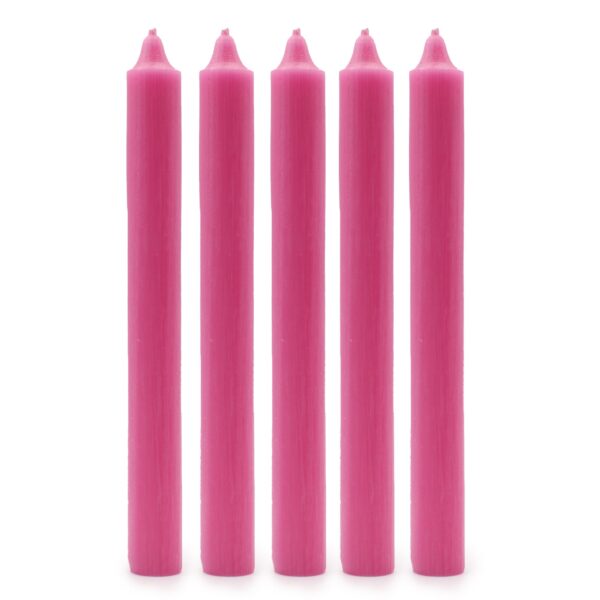 Second image of Velas a Granel de Color Sólido - Rosa Profundo Rústico - Paquete de 10