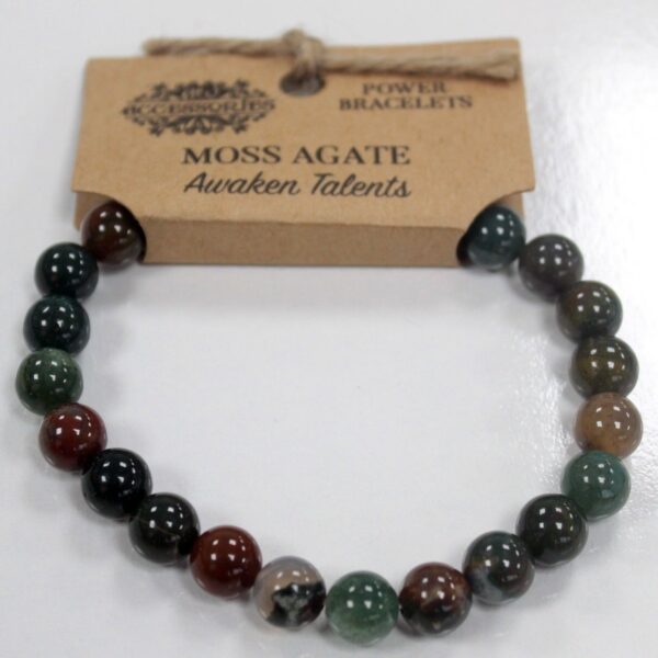 Second image of Brazalete de Energía - Ágata de musgo