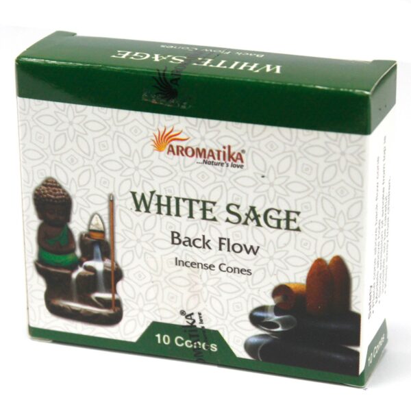 Second image of Conos de Incienso Reflujo Aromatika - Sabio blanco