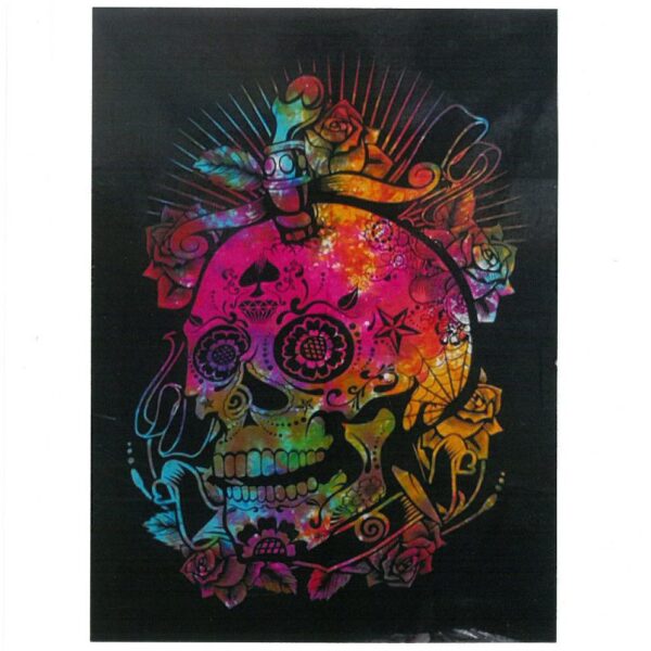 Second image of Arte de pared de algodón - Dia de la calavera muerta