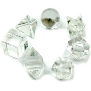Juego geométrico de siete piezas de cristal