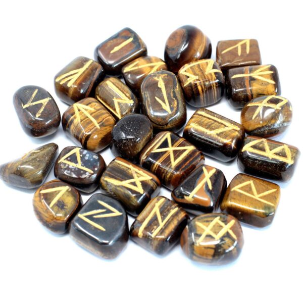 Second image of juego de Runa de la India en bolsas - ojo de tigre