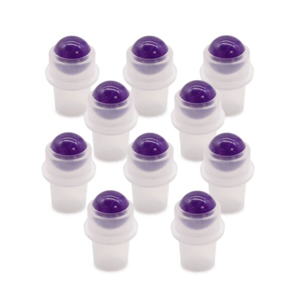 Second image of Punta de rodillo de piedras preciosas para botella de 5 ml - Amatista