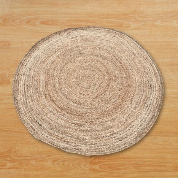 Second image of Alfombra redonda grande de yute 150 cm