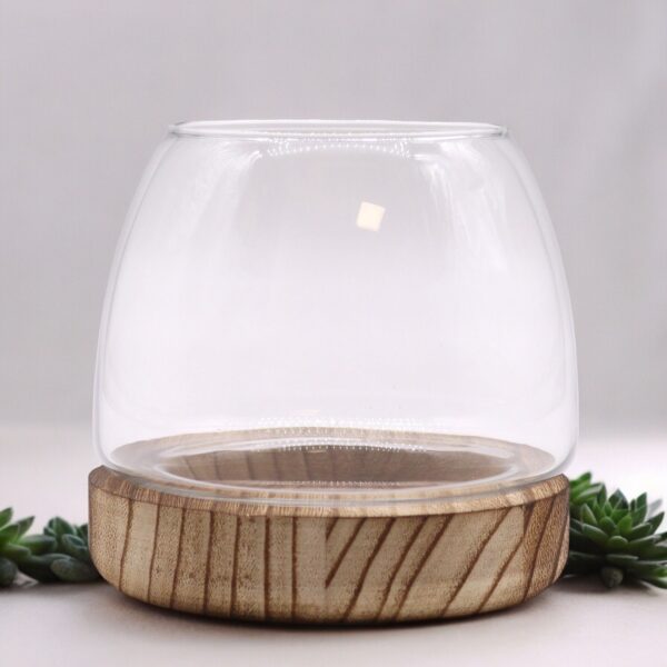 Second image of Terario Pequeño en madera de tung Natural - 13x13cm