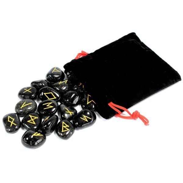 Second image of Juego de Runa de la India en bolsas - Ónix negro