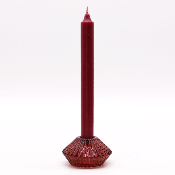 Second image of Portavelas reversible con diseño de flor para cena / vela de té - Rojo vampiro